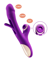 Royal Flapping Clitoral Suction Dildo