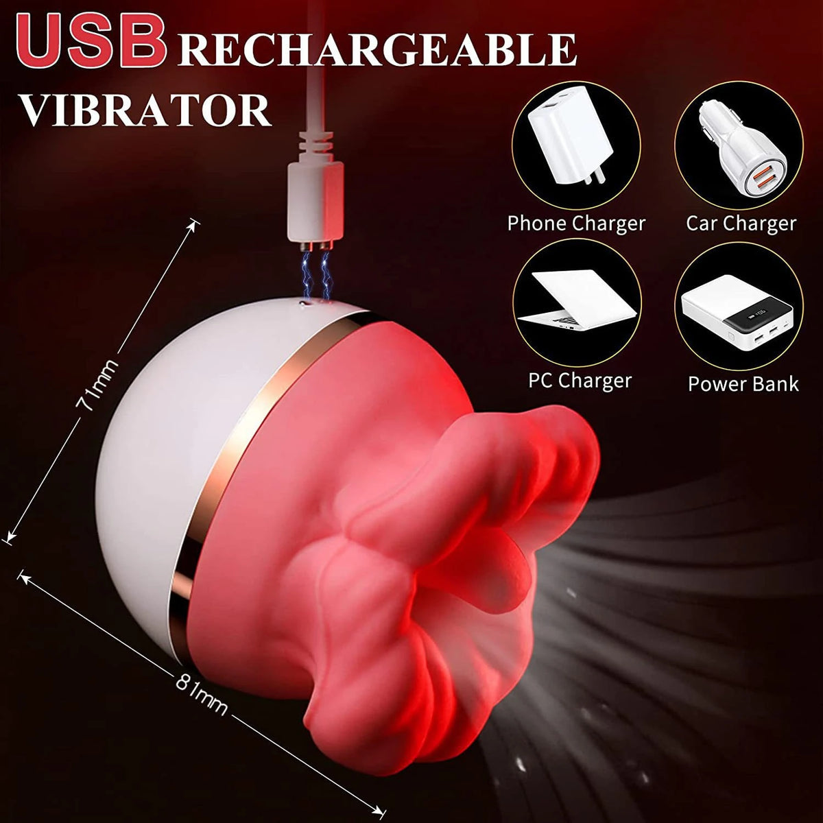 Clictorial Sucking Tongue Vibrator Rose Wet Clictorial Sucking Tongue Vibrator Rose Wet