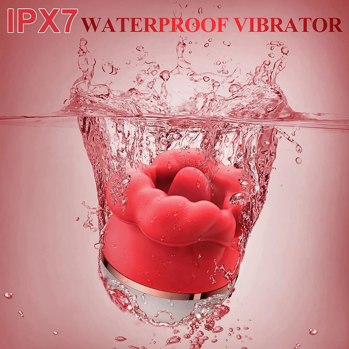 Clictorial Sucking Tongue Vibrator Rose Wet Clictorial Sucking Tongue Vibrator Rose Wet